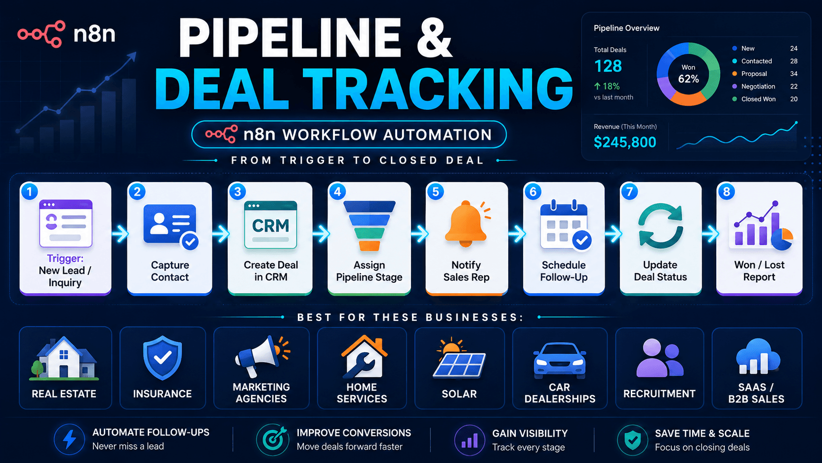 Pipeline and Deal Tracking Workflow portfolio concept visual