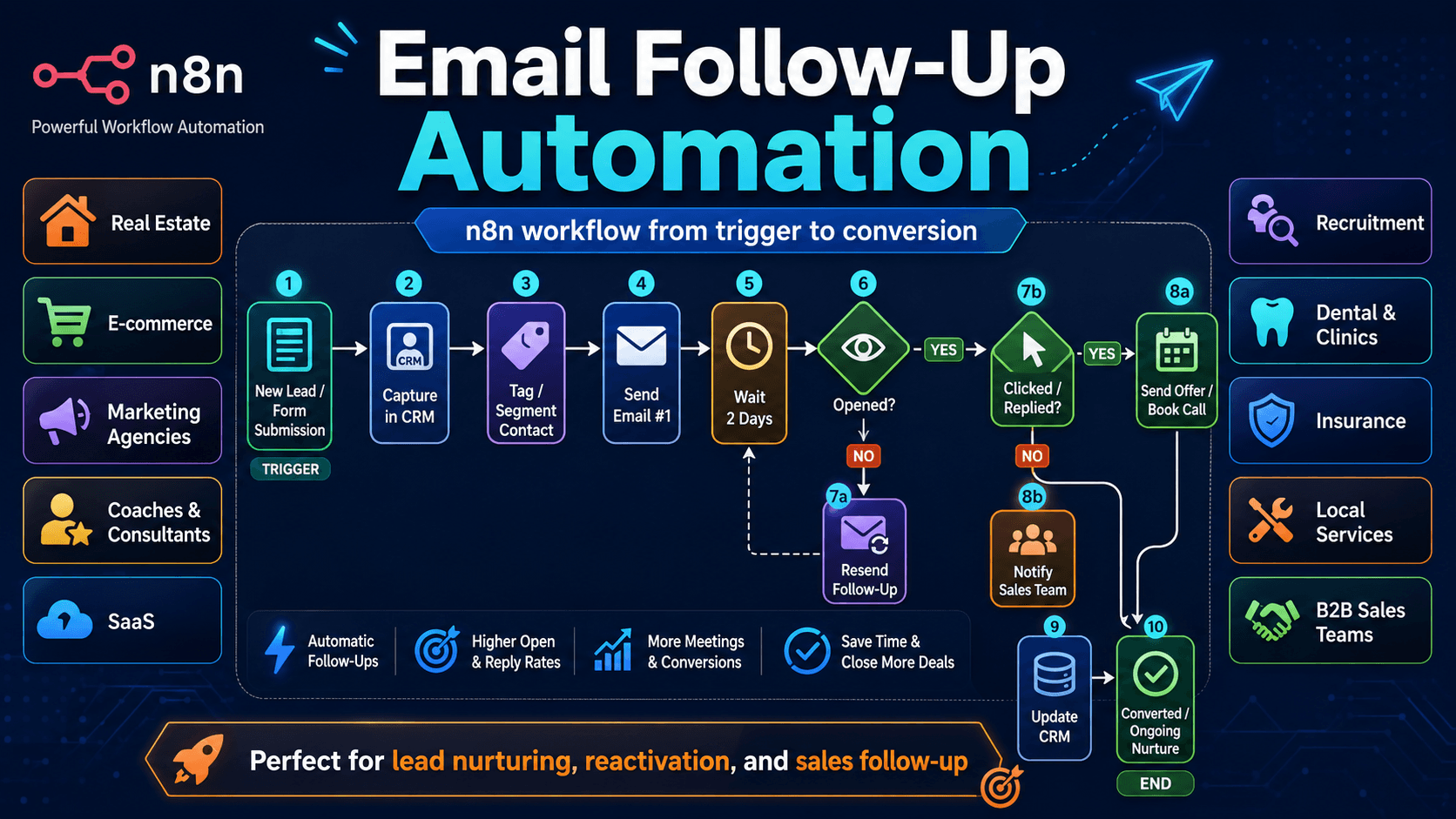 Email Follow-Up Workflow portfolio concept visual